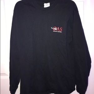 Black long sleeve “air craft support” shirt